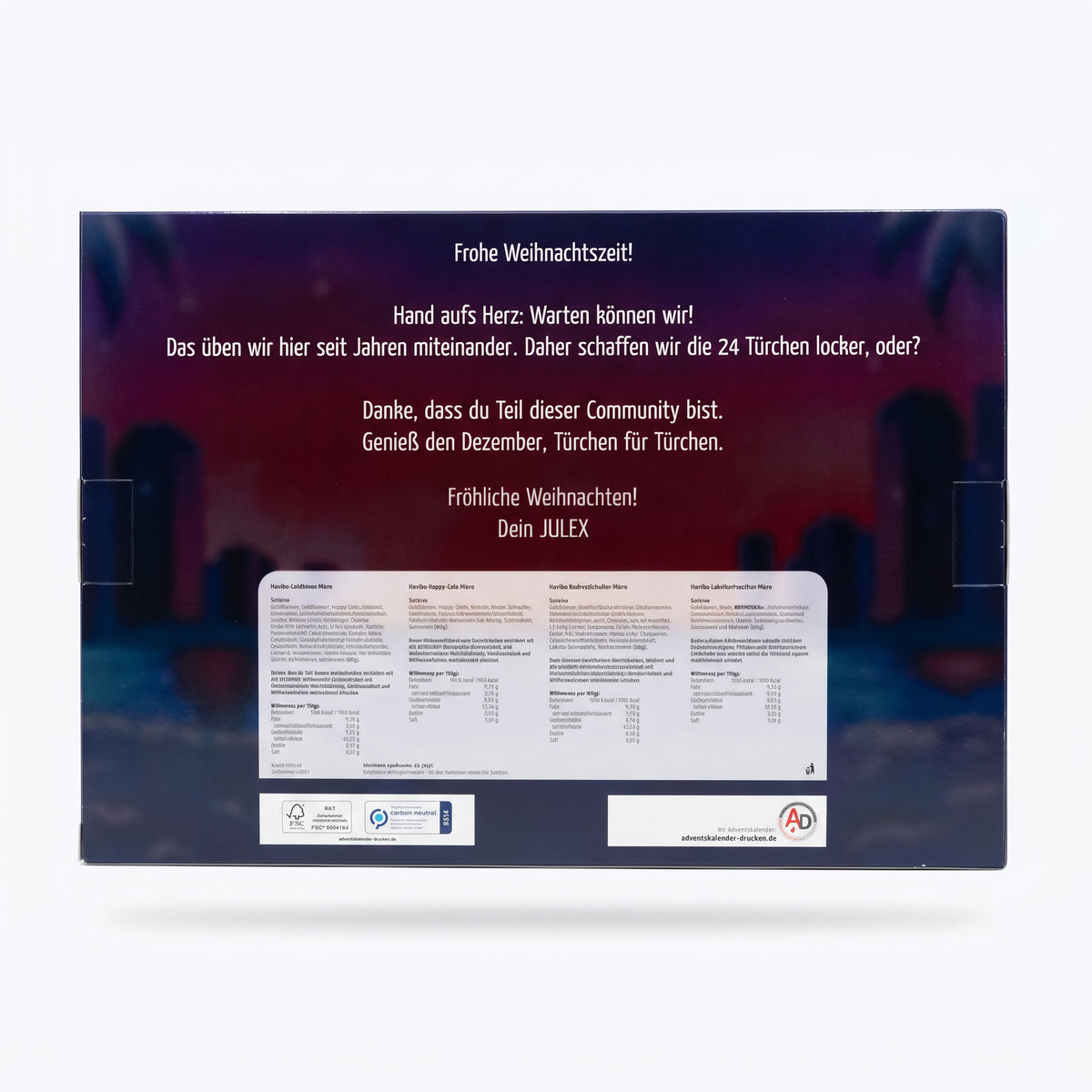JULEX Adventskalender 2026 (Limitiert) | Vorbestellung