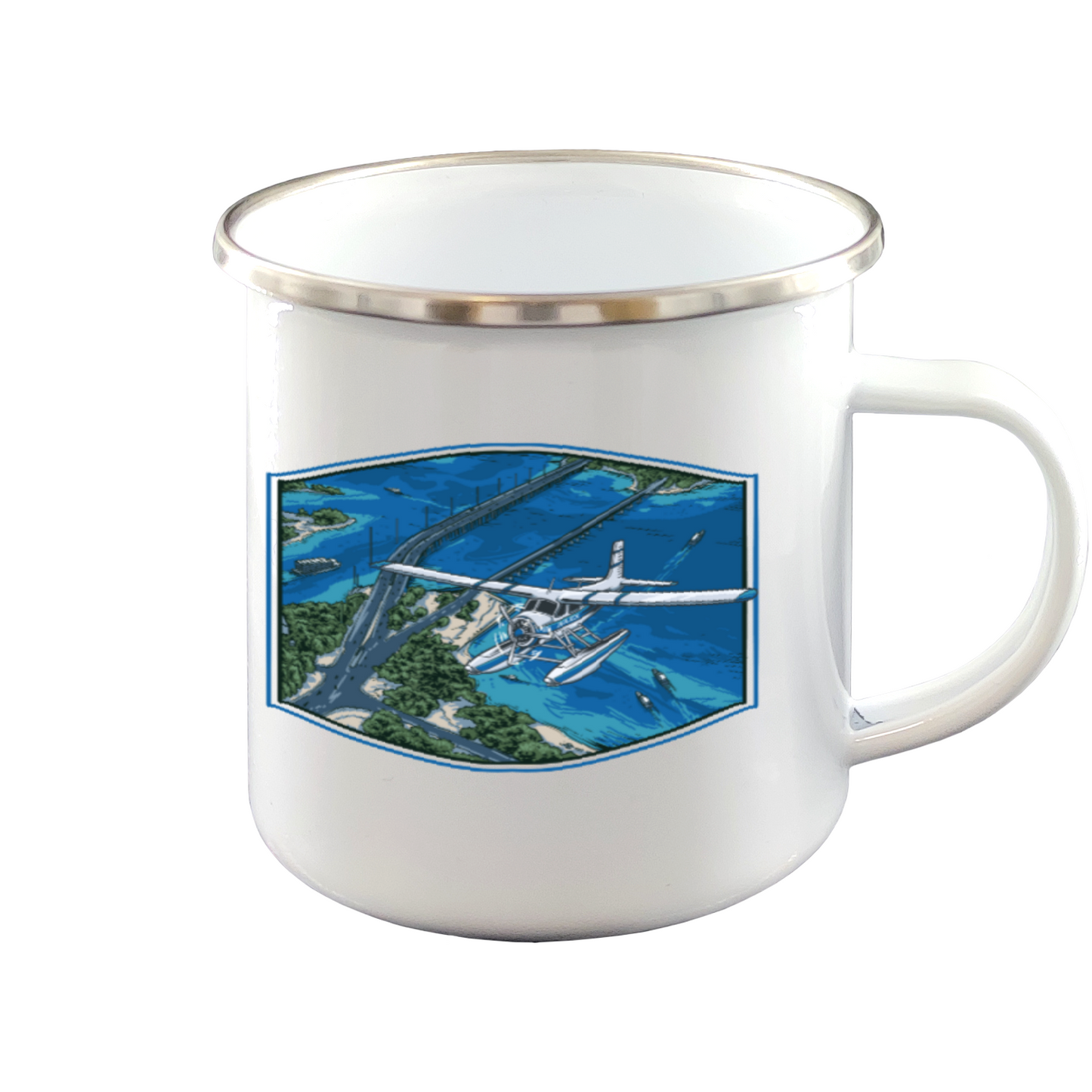 Blue Bay | Metall Tasse