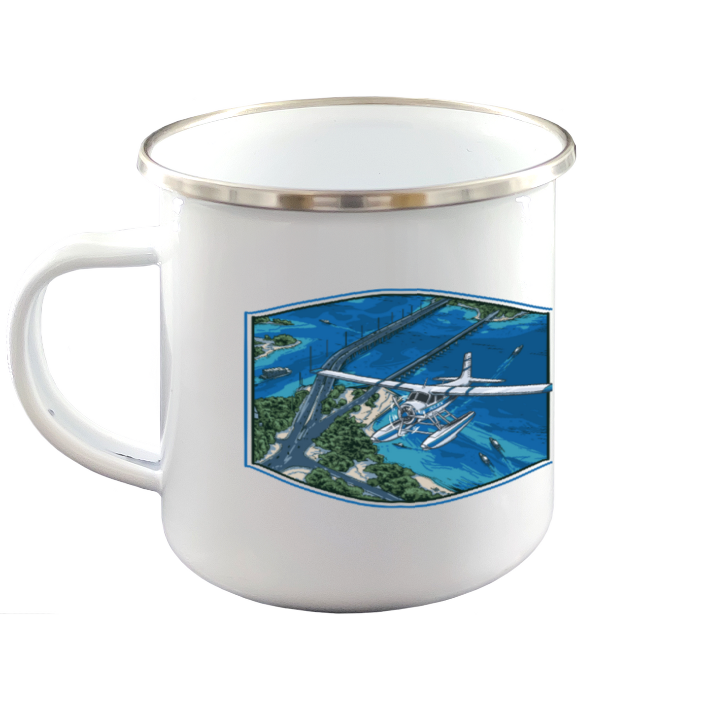 Blue Bay | Metall Tasse